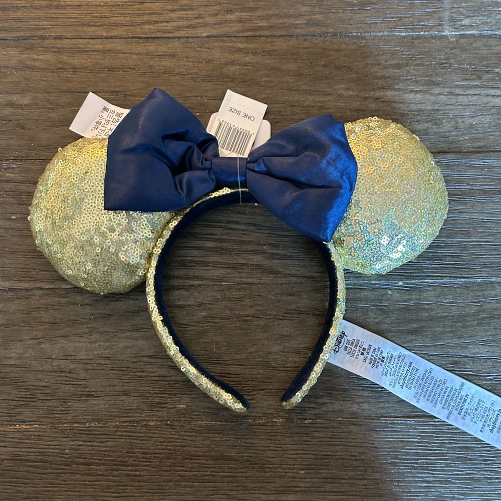 NWT Gold Sequined Ears